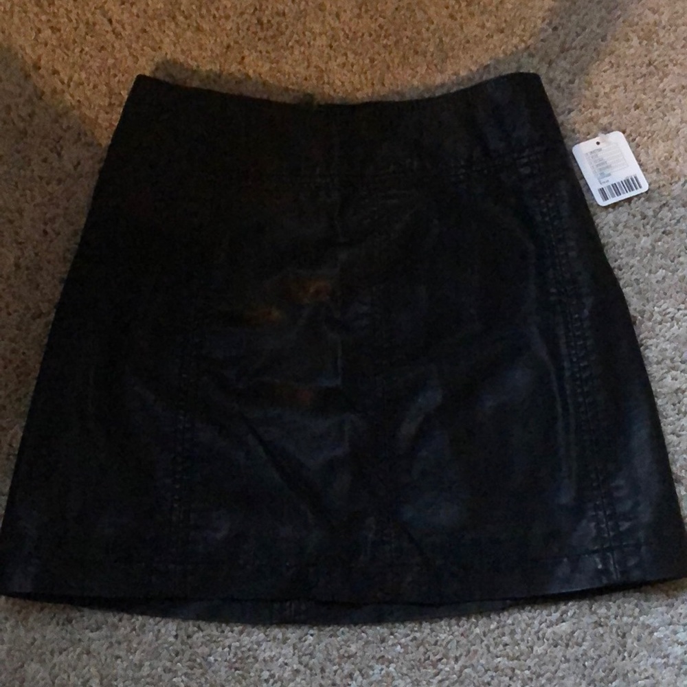 Free people leather skirt